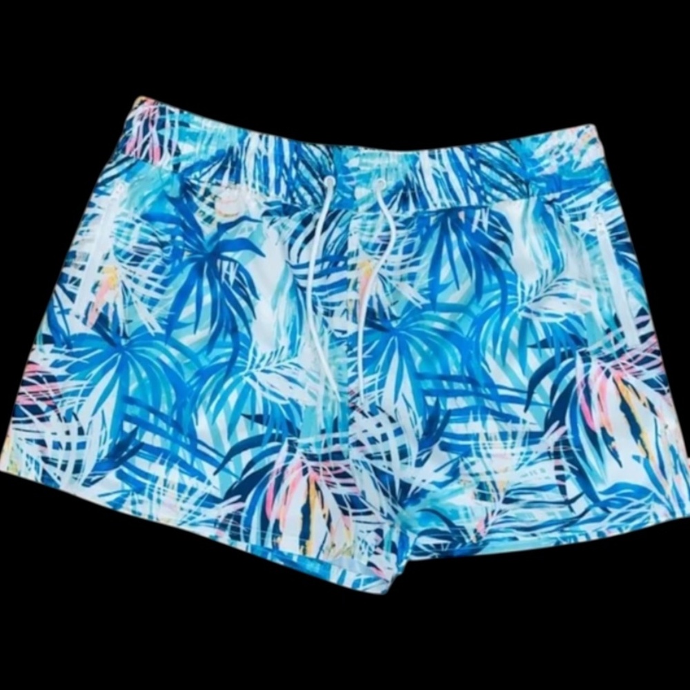 OP Ocean Pacific Men's Hawaiian Palm Tree Swimsuit Trunks XXL Excellent